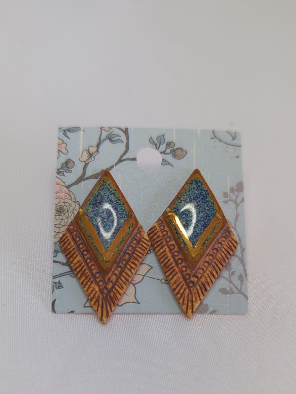 Handmade Ceramic And Enamel Earrings